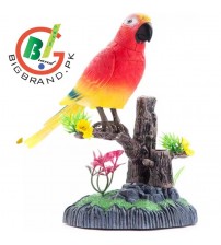 Sound Activated Heartful Bird - Red Parrot